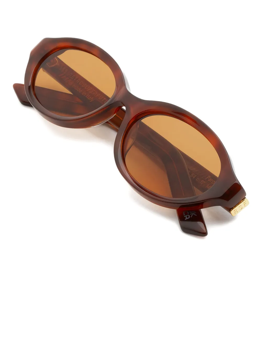 Retrosuperfuture PAROLA zonnebril met ovalen montuur Bruin
