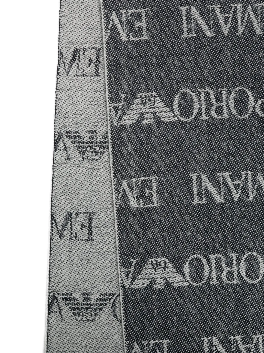 Emporio Armani logo-pattern scarf Blauw