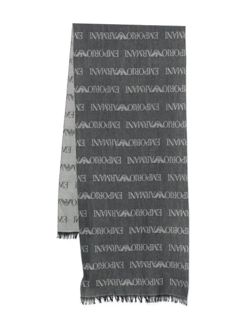 Emporio Armani logo-pattern scarf