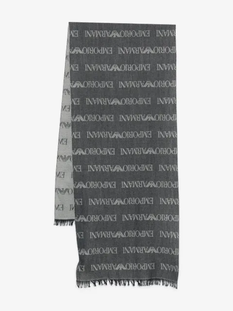Emporio Armani logo-pattern scarf