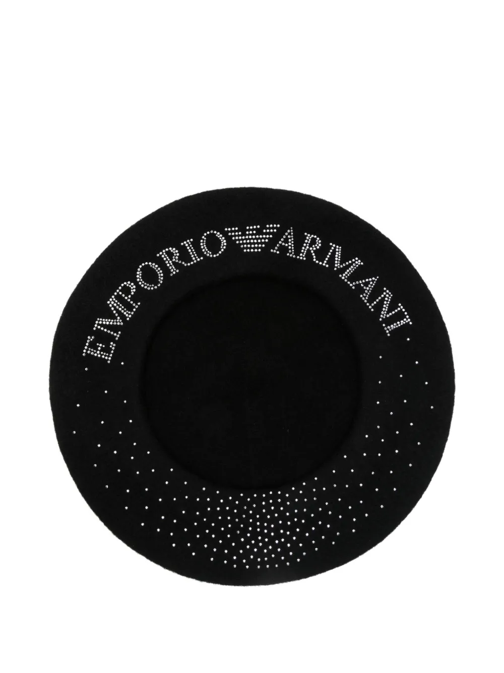 Emporio Armani Verfraaide wollen baret Zwart