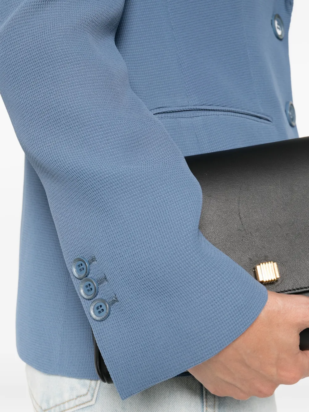 Emporio Armani notched-lapel blazer Blauw