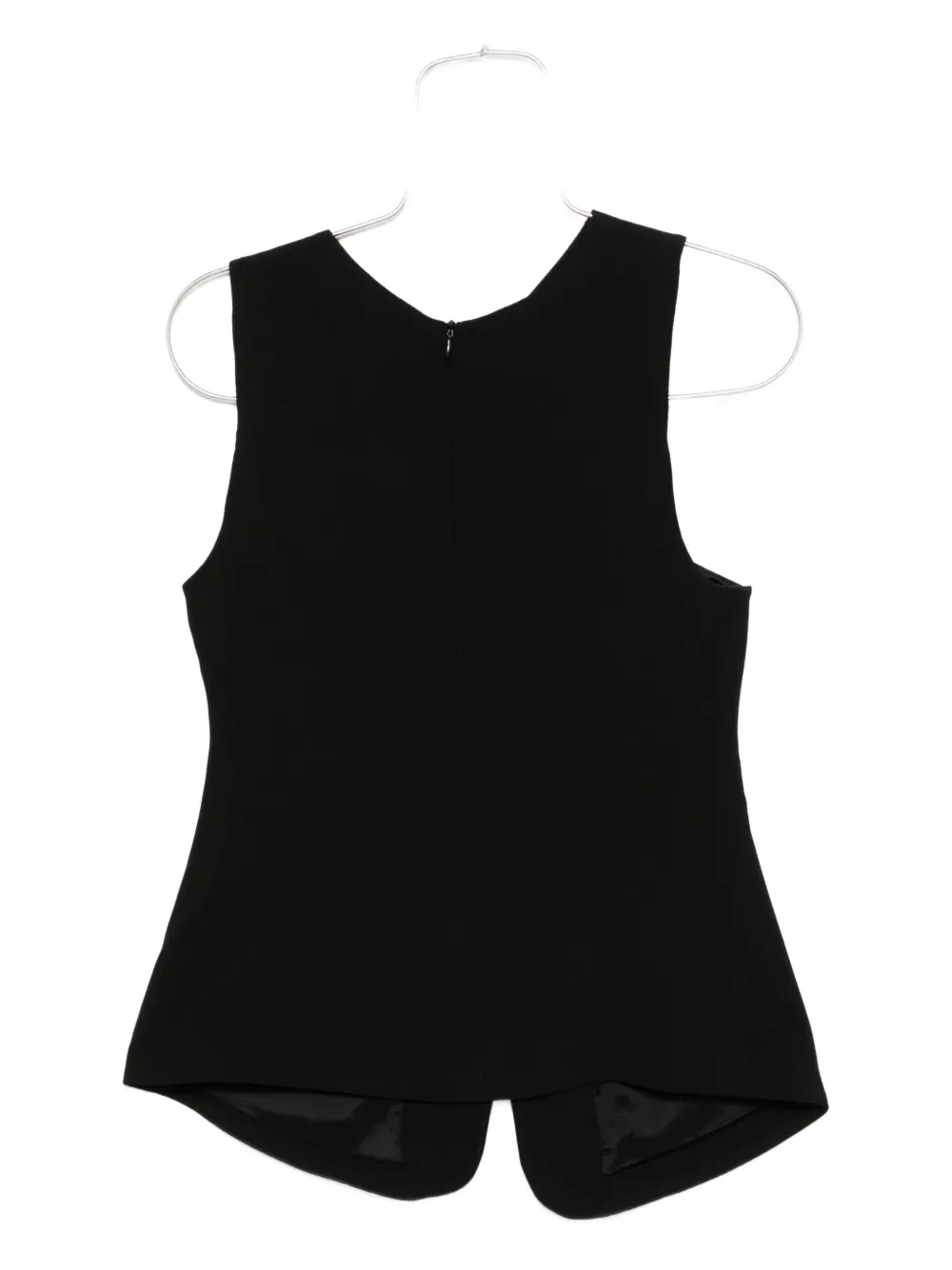 Emporio Armani cross-back sleeveless top Zwart