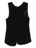 Emporio Armani cross-back sleeveless top - Black