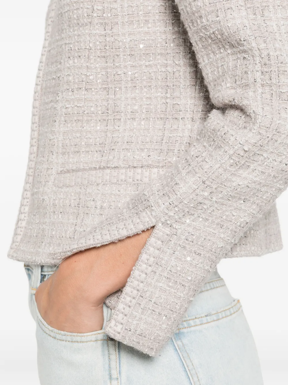 Emporio Armani Jack verfraaid met pailletten Grijs