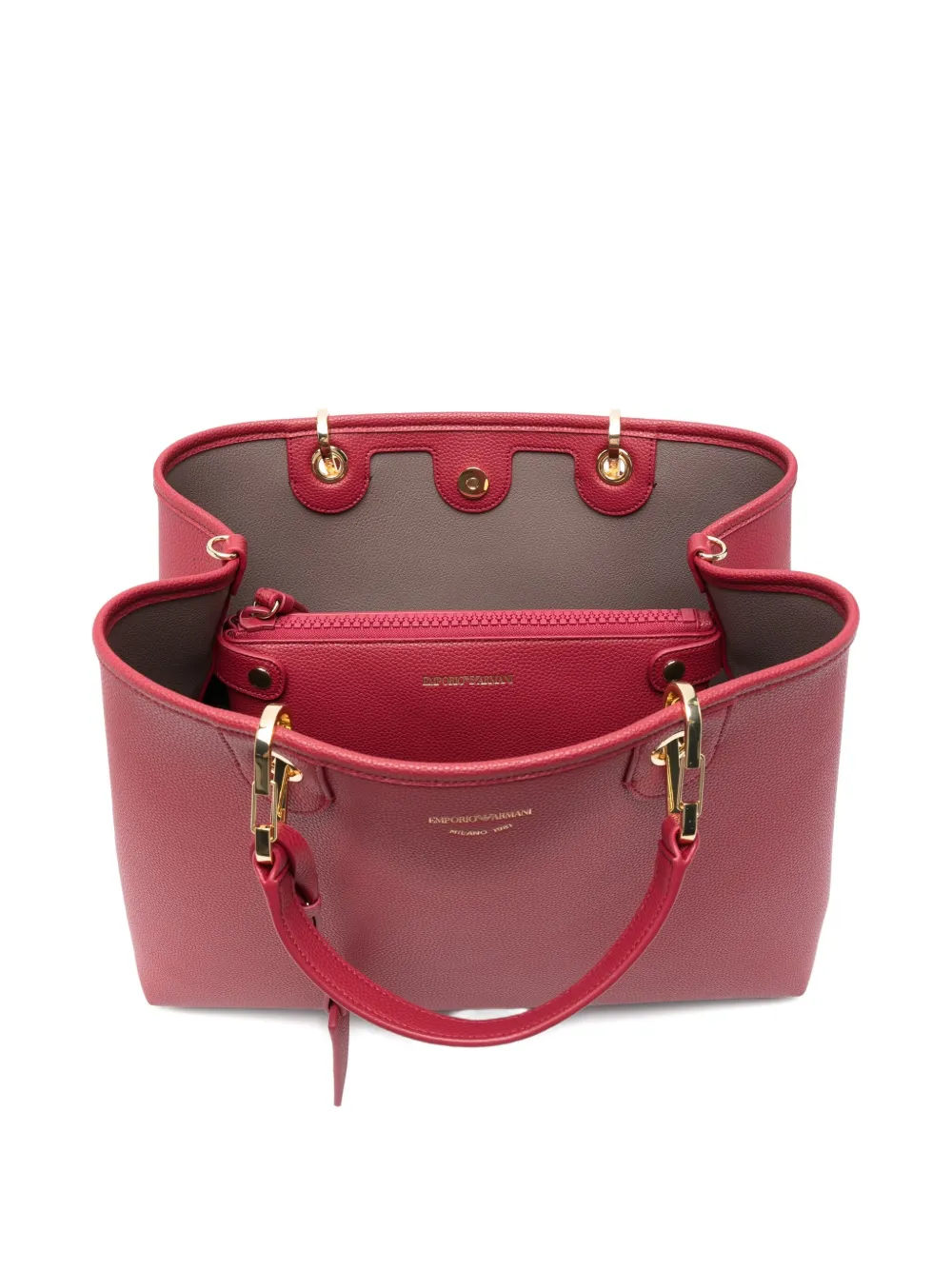 Emporio Armani Myea Medium Shopping Bag In Red
