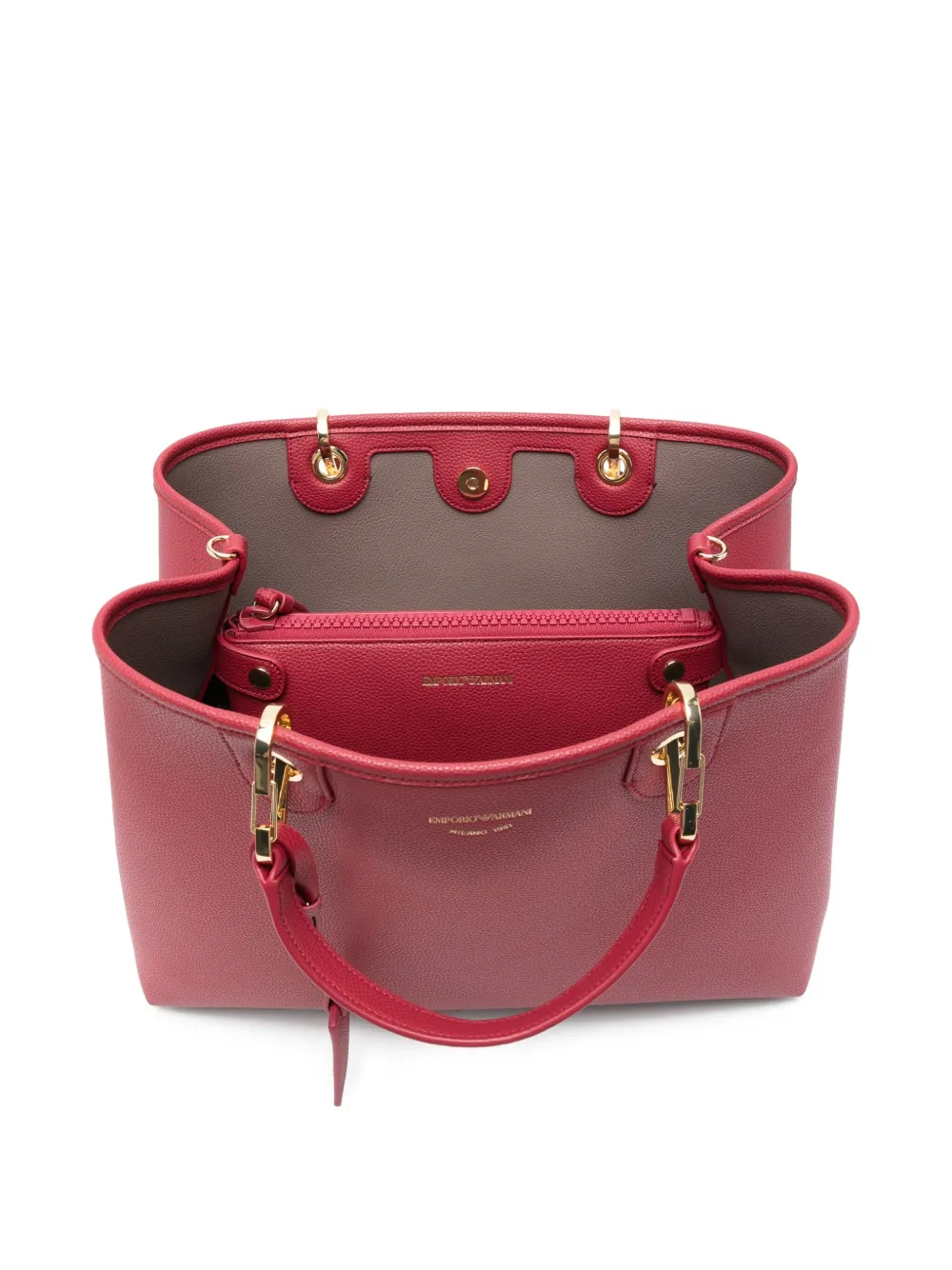 Emporio Armani Shopper met logo Rood