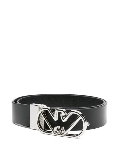 Emporio Armani logo-buckle leather belt