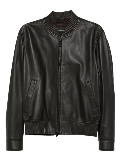 Emporio Armani chaqueta bómber de piel