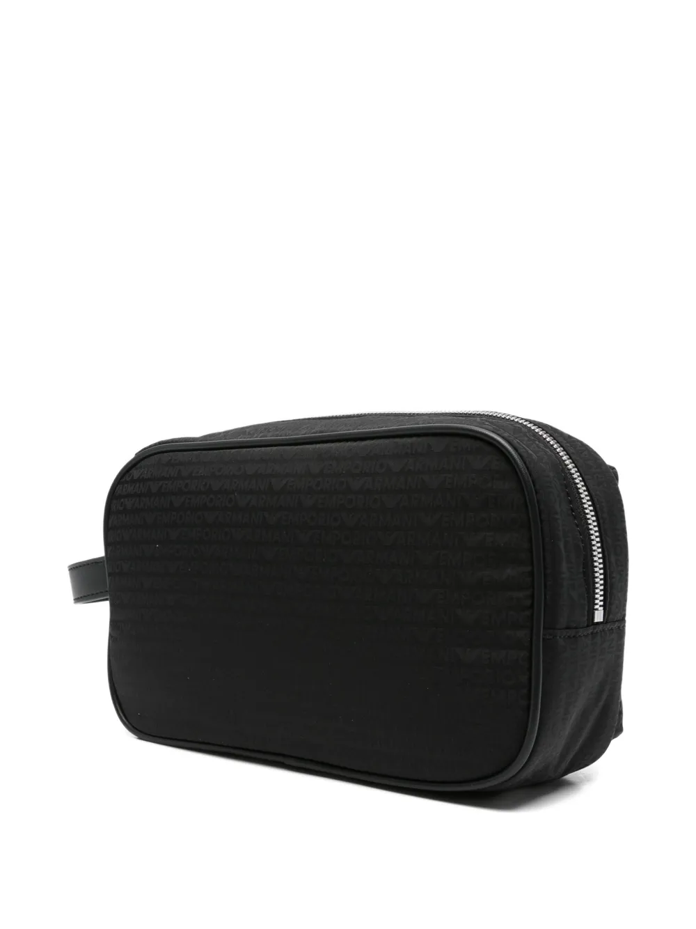Emporio Armani Toilettas met logo Zwart