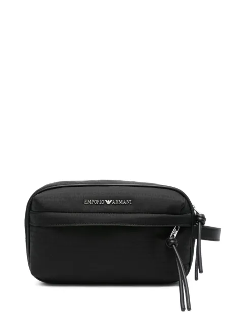 Emporio Armani logo-lettering wash bag