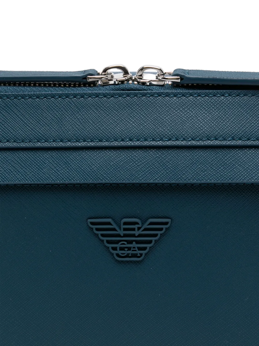Emporio Armani Schoudertas met logo Blauw