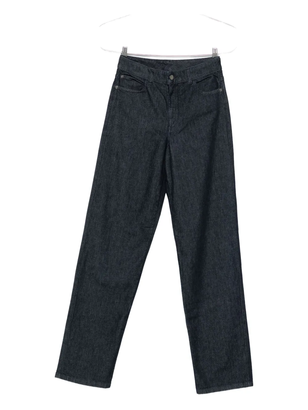 Emporio Armani logo-embroidered jeans Blauw