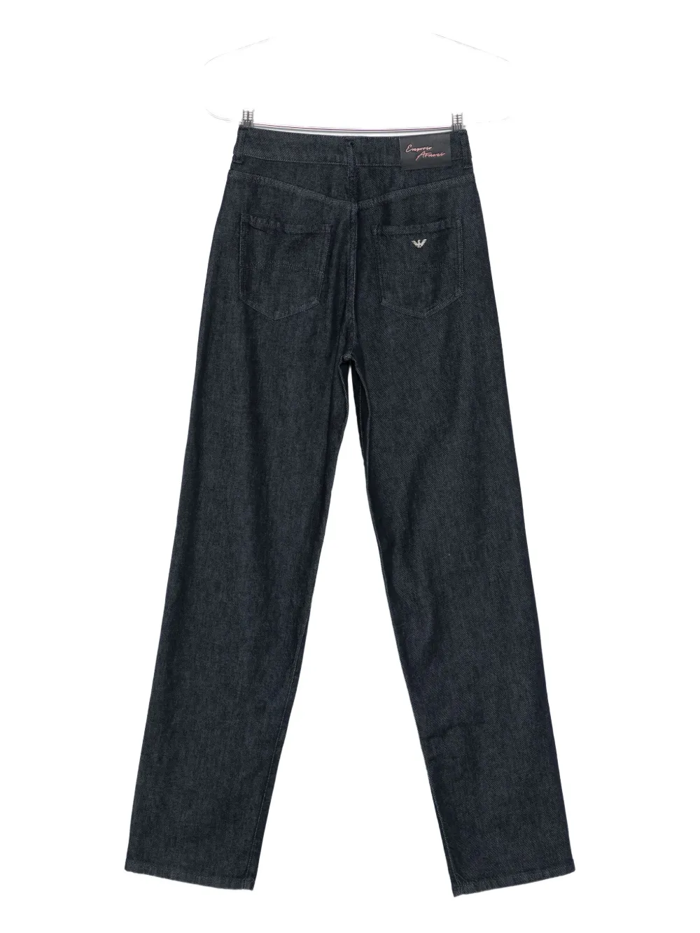 Emporio Armani logo-embroidered jeans Blauw