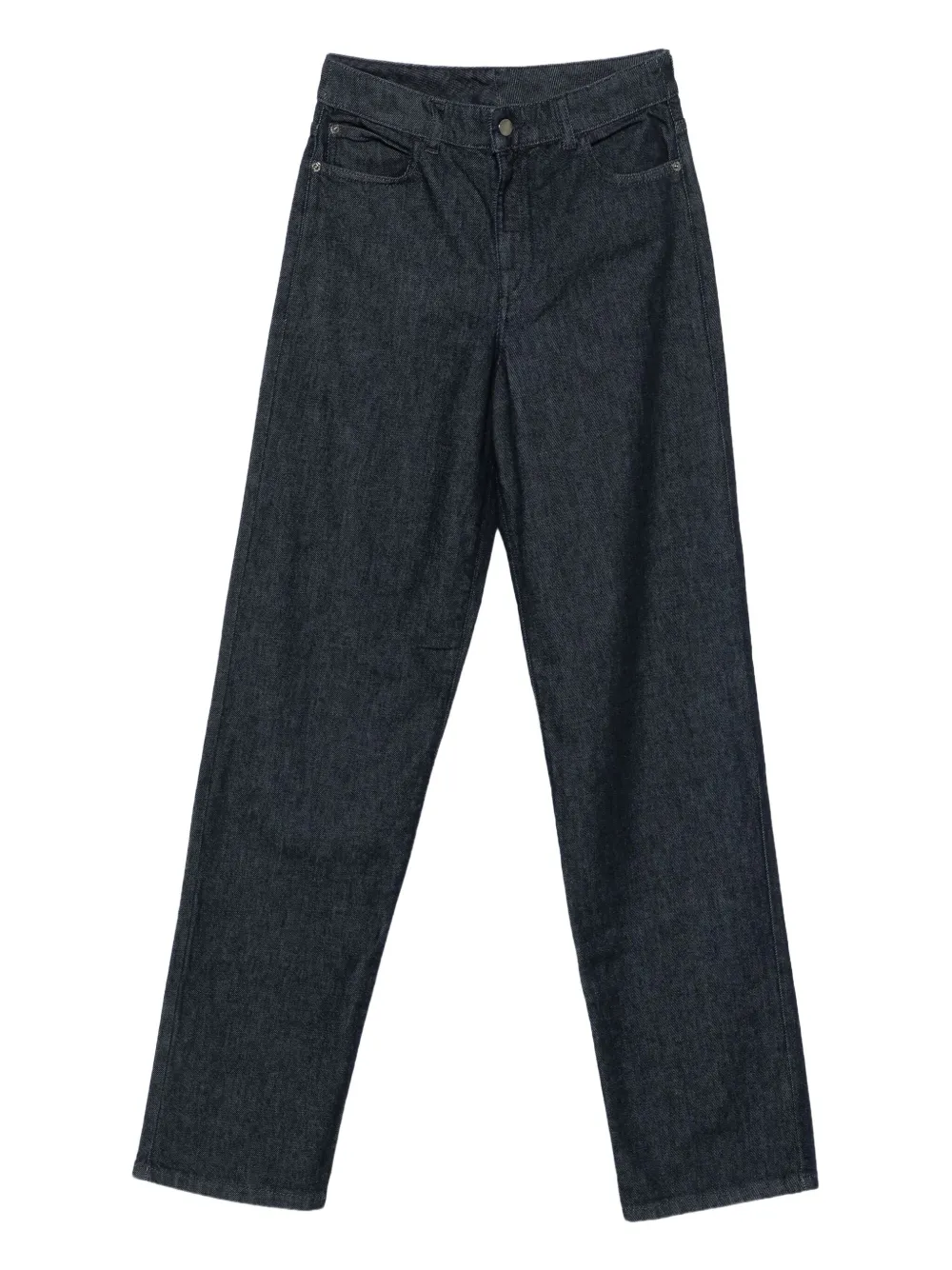 Emporio Armani logo-embroidered jeans Blauw