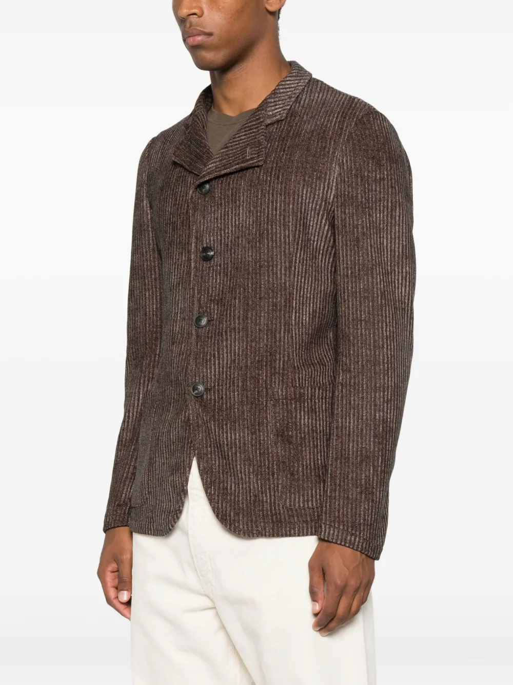 Emporio Armani herringbone-pattern blazer Bruin