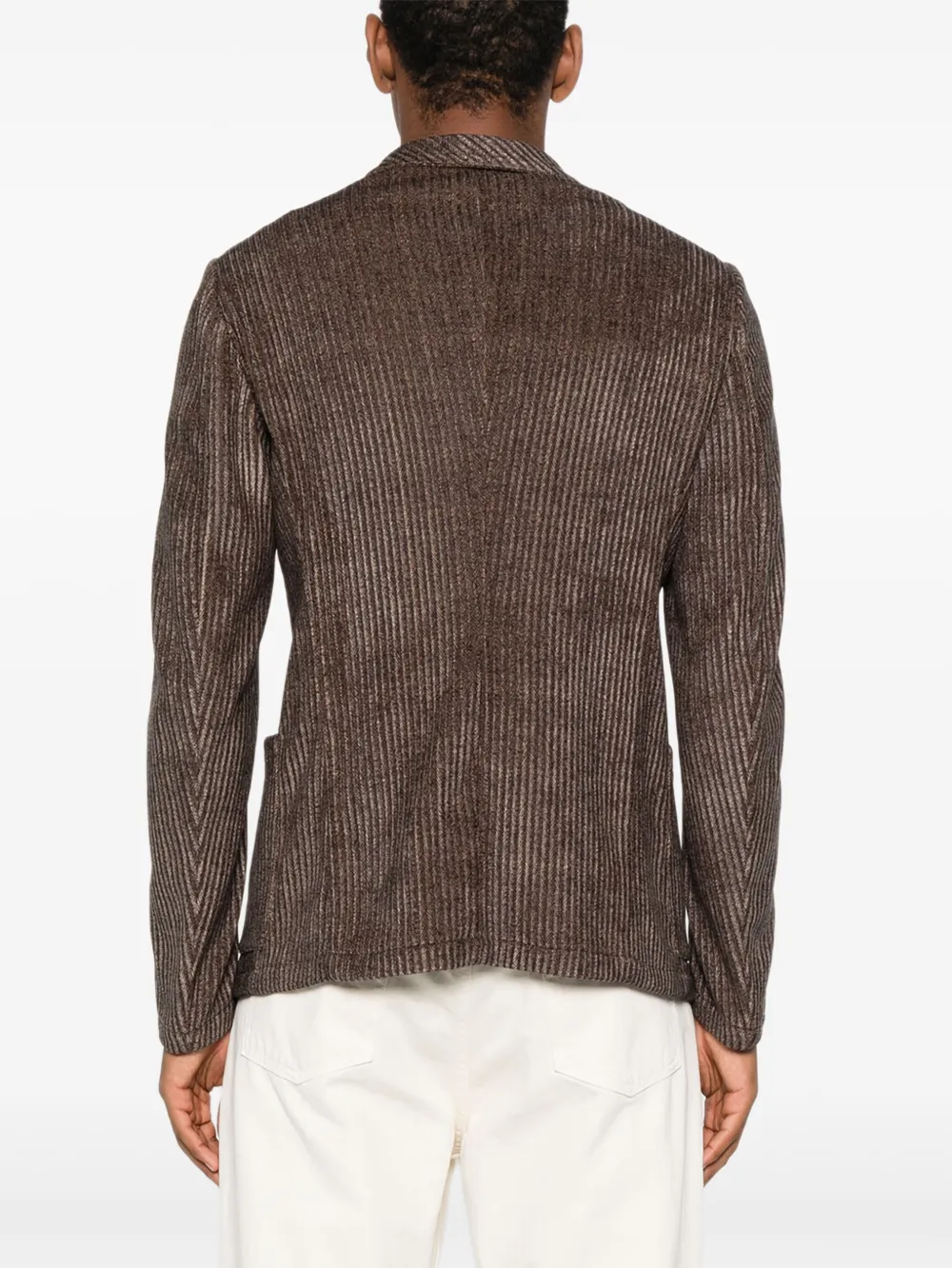 Emporio Armani herringbone-pattern blazer Bruin