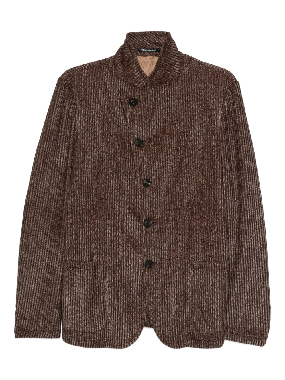 Emporio Armani herringbone-pattern blazer Bruin