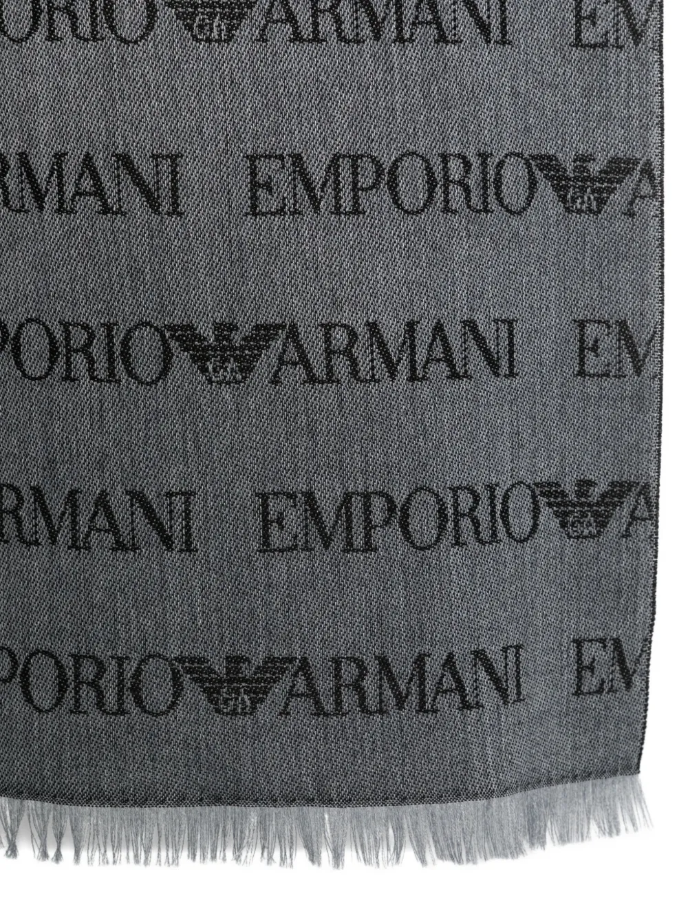 Emporio Armani Sjaal met logo-jacquard Zwart