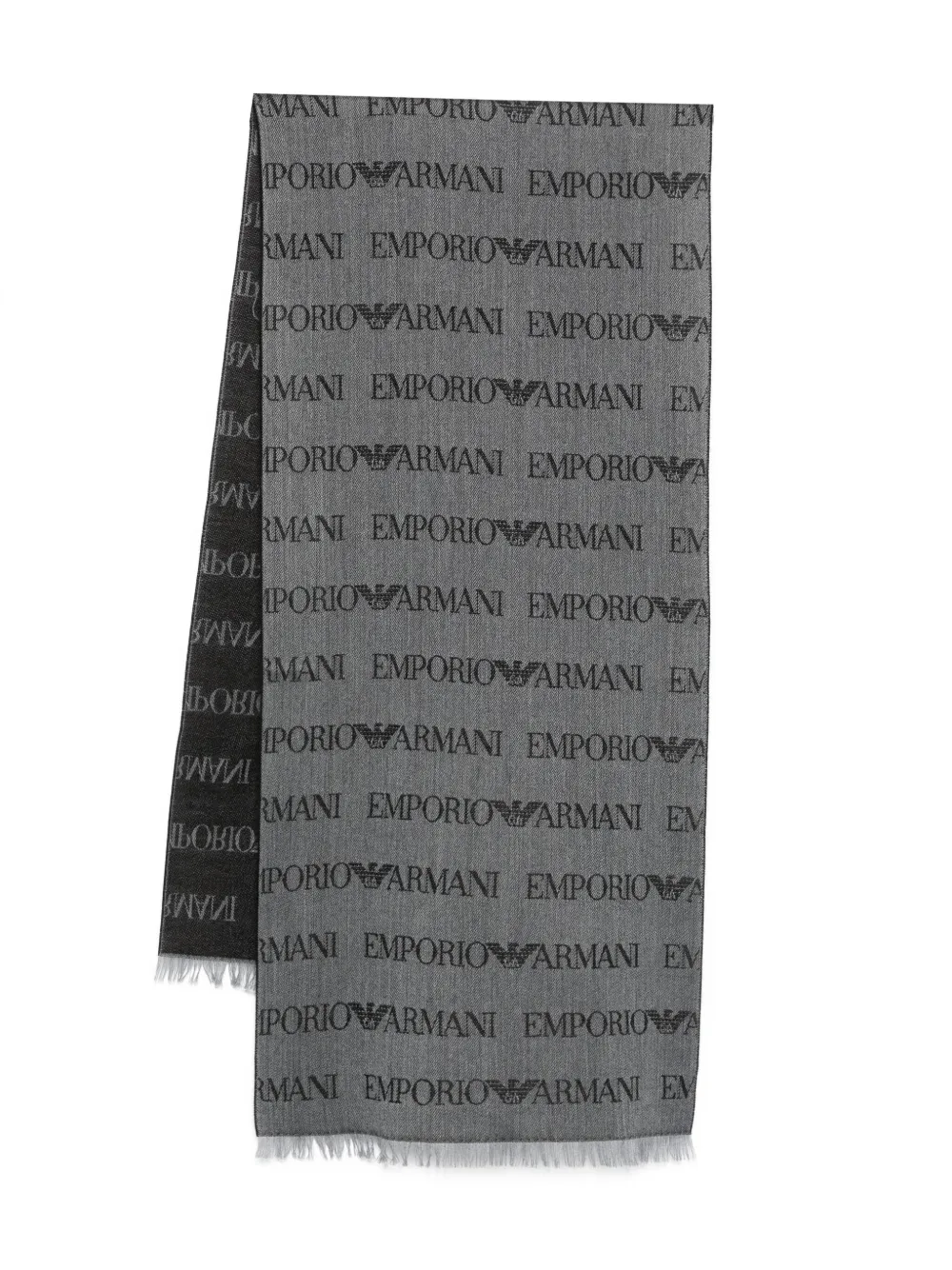 Emporio Armani logo-jacquard scarf Zwart