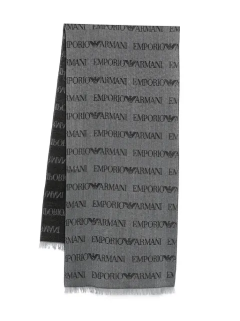 Emporio Armani logo-jacquard scarf