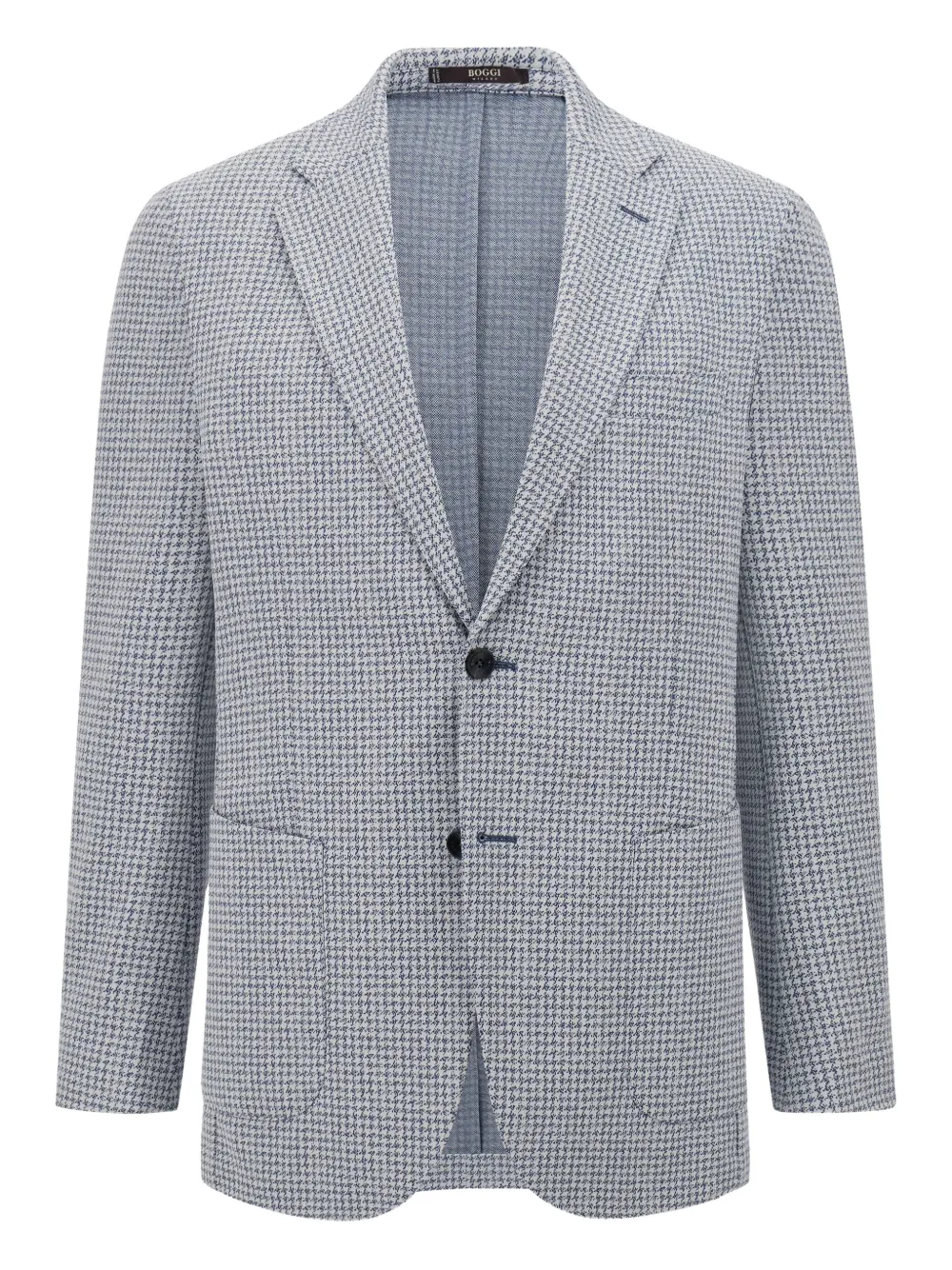 Boggi Milano Blazer met pied-de-poule print Blauw