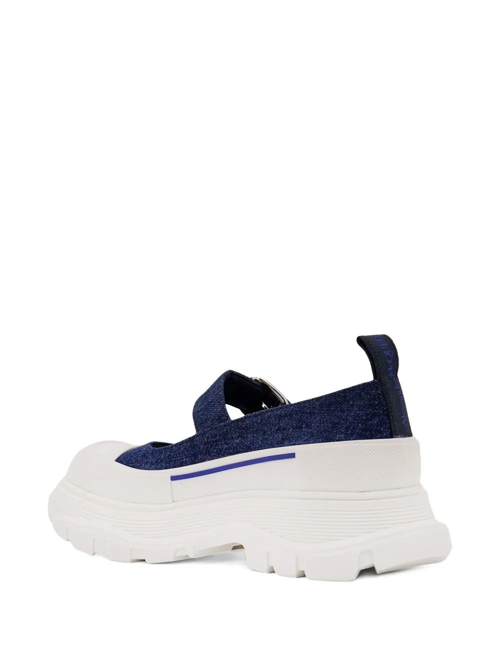 Alexander McQueen Thread Slick buckle-strap mules White