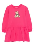 Moschino Kids Teddy Bear-print flared dress - Pink