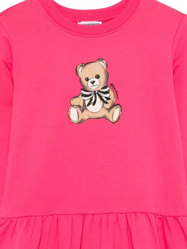 ワンピース MOSCHINO- Teddy Bear Sweater Dress Rare Moschino Black Teddy Bear Knit Dress XS/ Vintage Woman