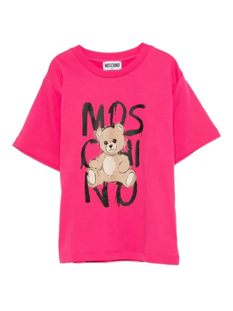 Moschino Kids Teddy Bear-print cotton T-shirt
