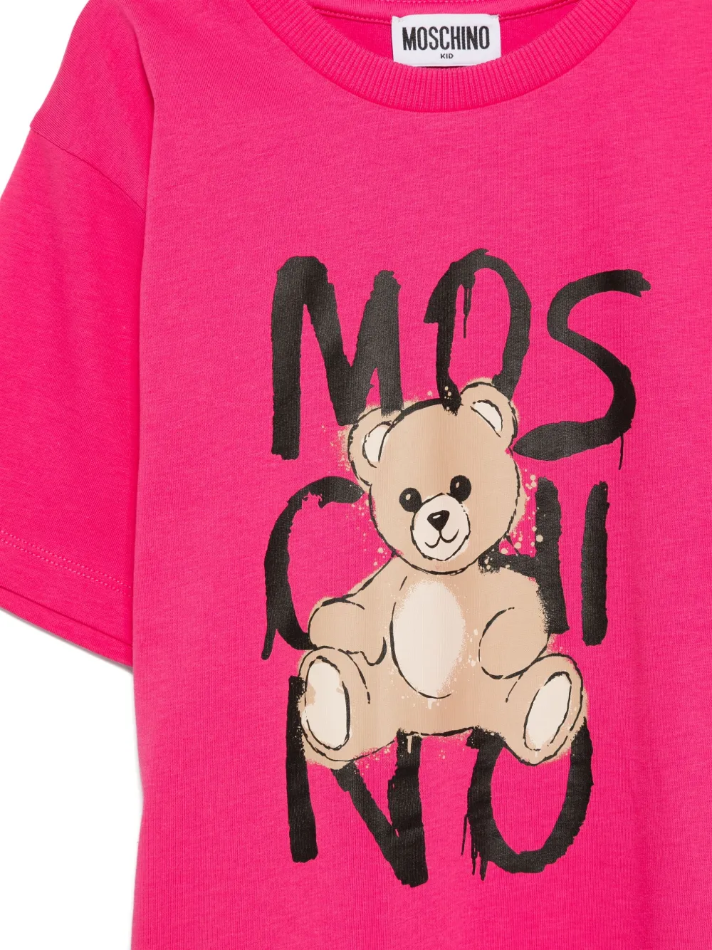 Moschino Kids T-shirt met teddybeerprint Roze