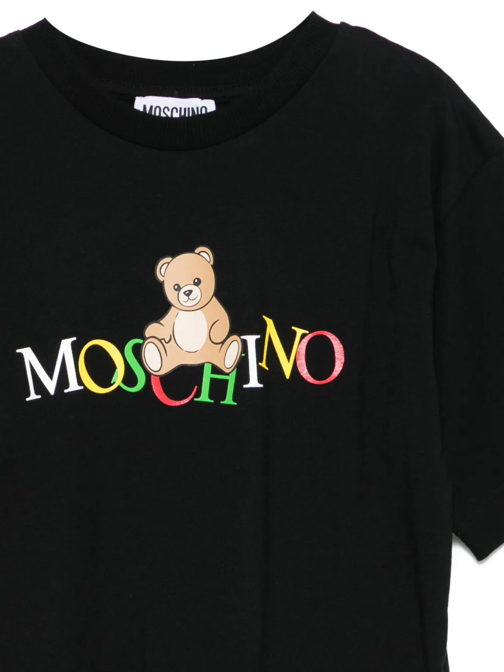 Moschino Kids Teddy Bear cotton T-shirt Zwart