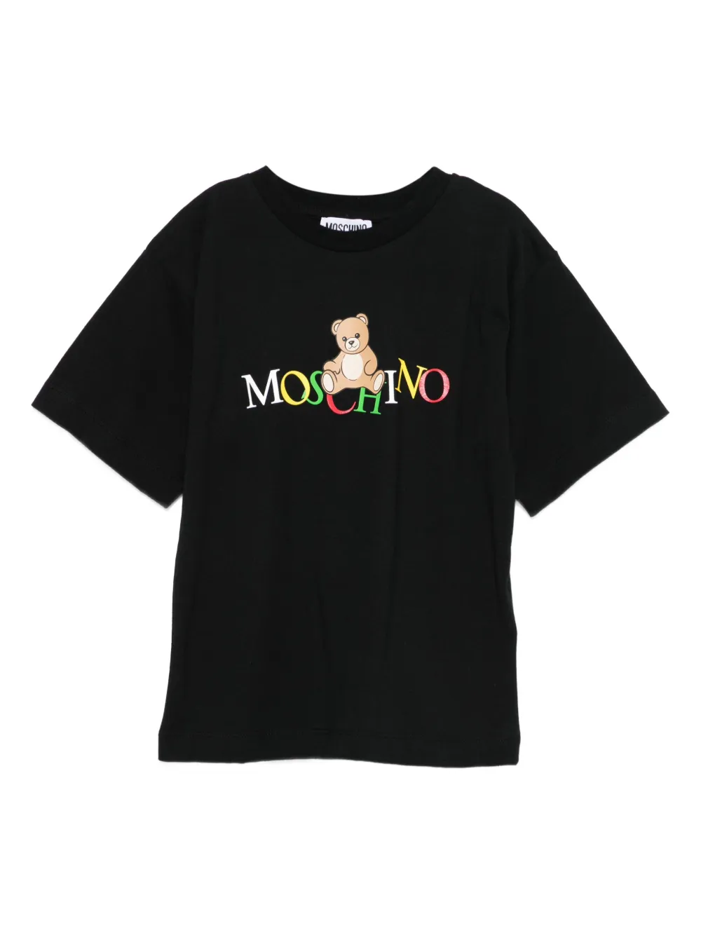 Moschino Kids Teddy Bear cotton T-shirt Zwart