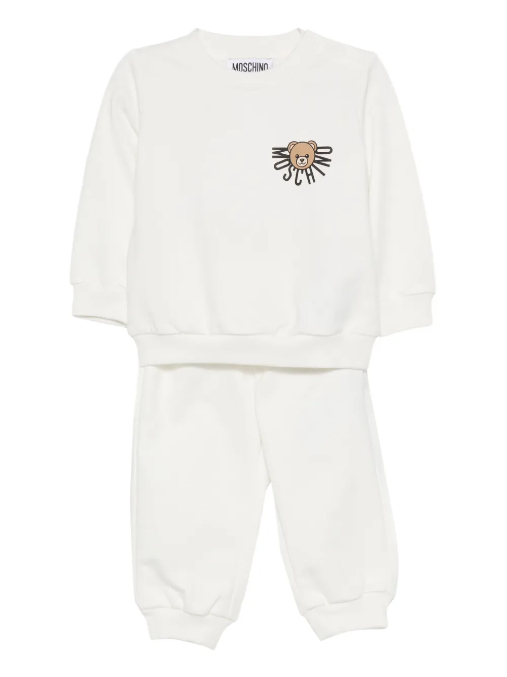 Moschino Kids Trainingspak met teddybeerprint Wit