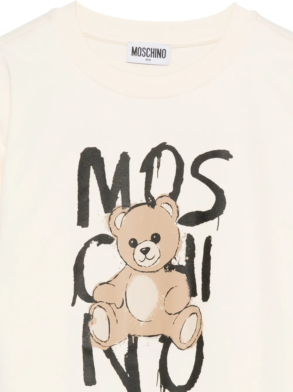 Moschino Kids T-shirt met teddybeerprint Beige