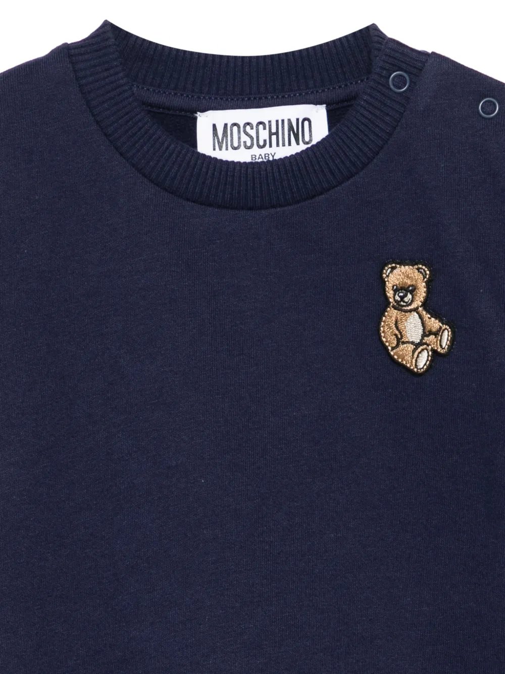 Moschino Kids Teddy Bear-embroidered sweatshirt Blauw