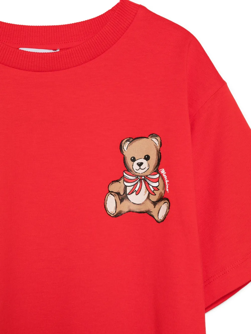 Moschino Kids Teddy Bear-print T-shirt Rood