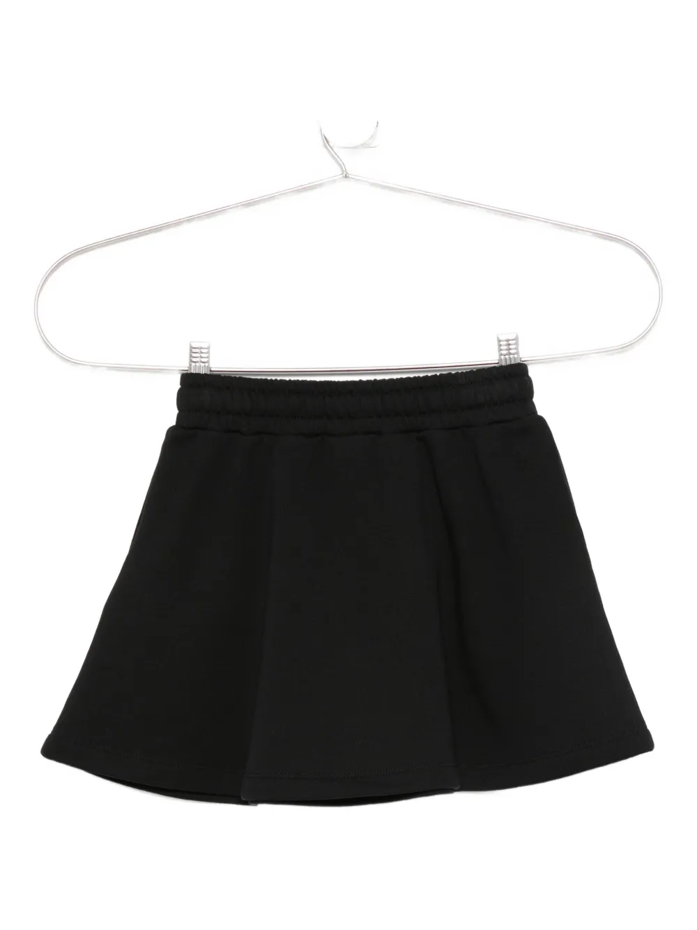Moschino Kids logo-detail pleated skirt Zwart