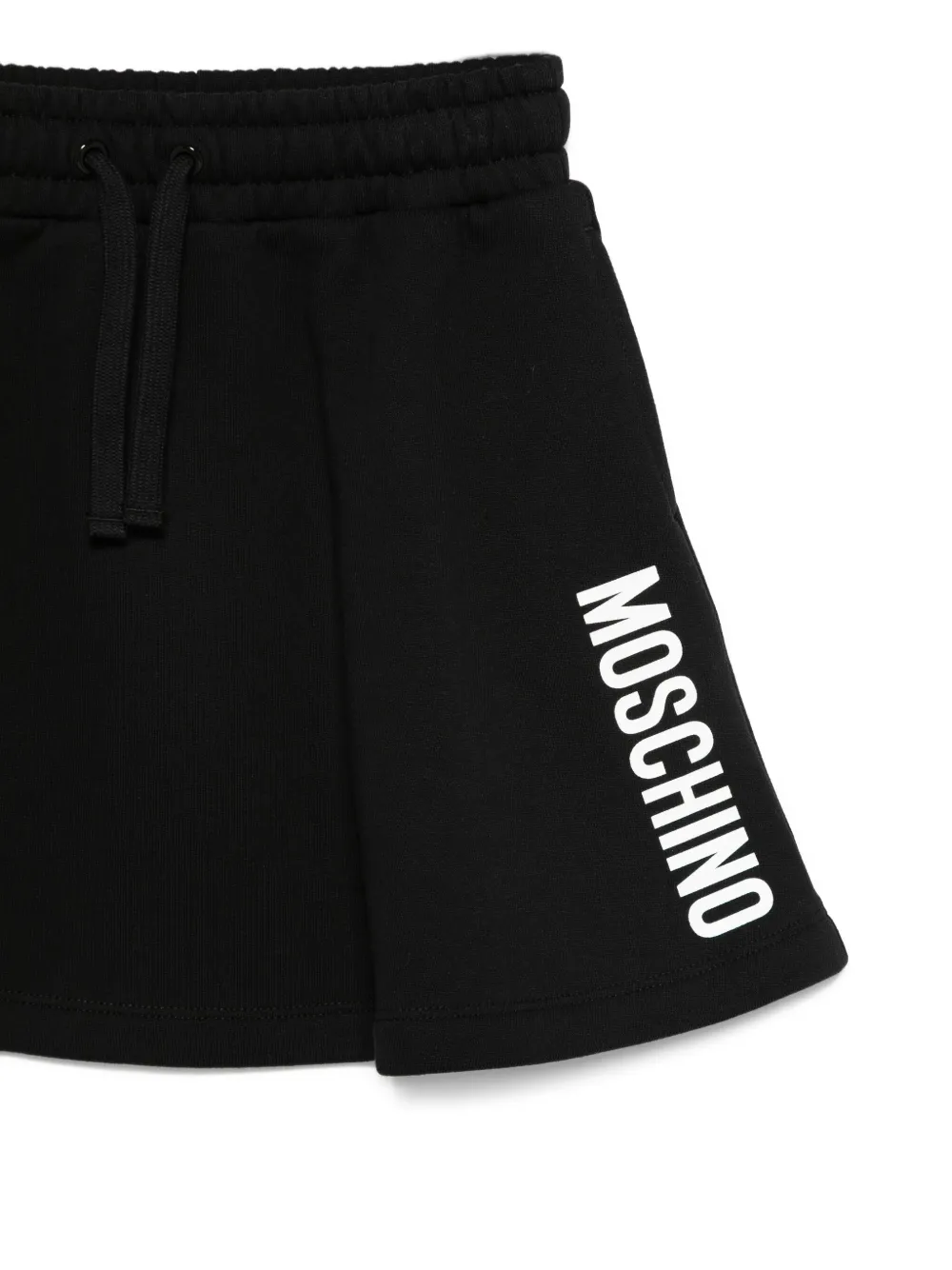 Moschino Kids logo-detail pleated skirt Zwart