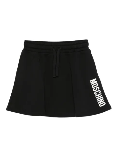 Moschino Kids logo-detail pleated skirt