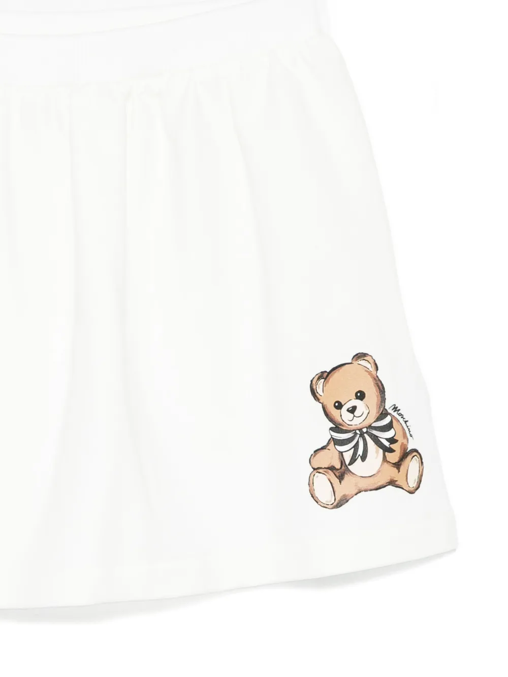Moschino Kids Teddy Bear-print skirt Wit