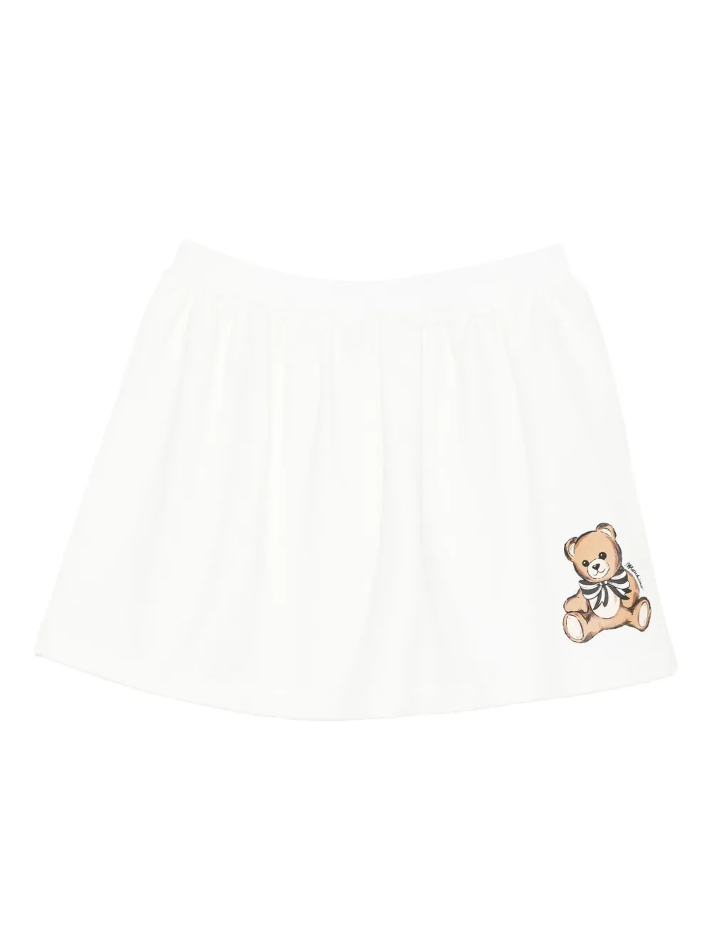 Moschino Kids Teddy Bear-print skirt Wit