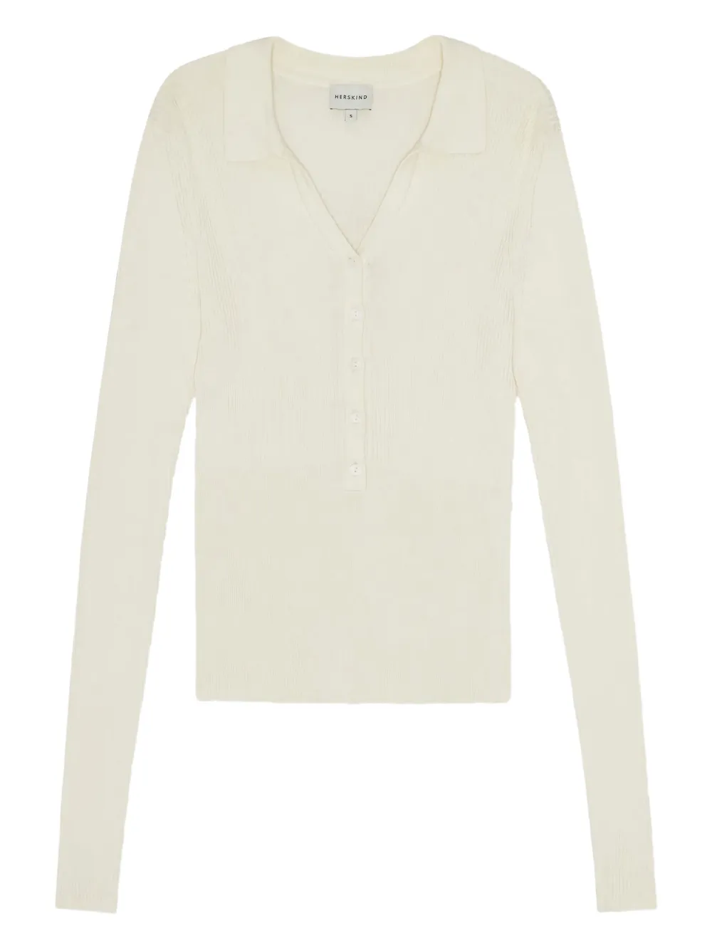HERSKIND Finn リブニット トップ - ニュートラル HERSKIND Finn リブニット トップ - ニュートラル