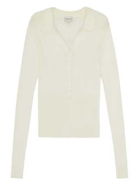 HERSKIND Finn ribbed knit polo top