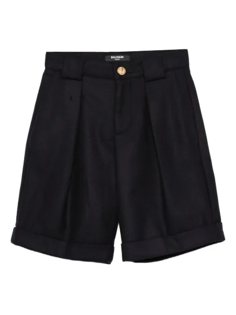 Balmain Kids pleated wool shorts