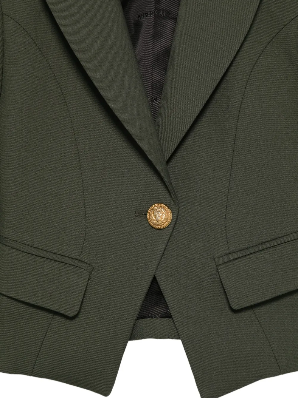 Balmain Kids cropped blazer Groen