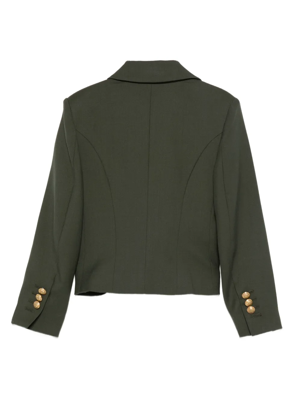 Balmain Kids cropped blazer Groen