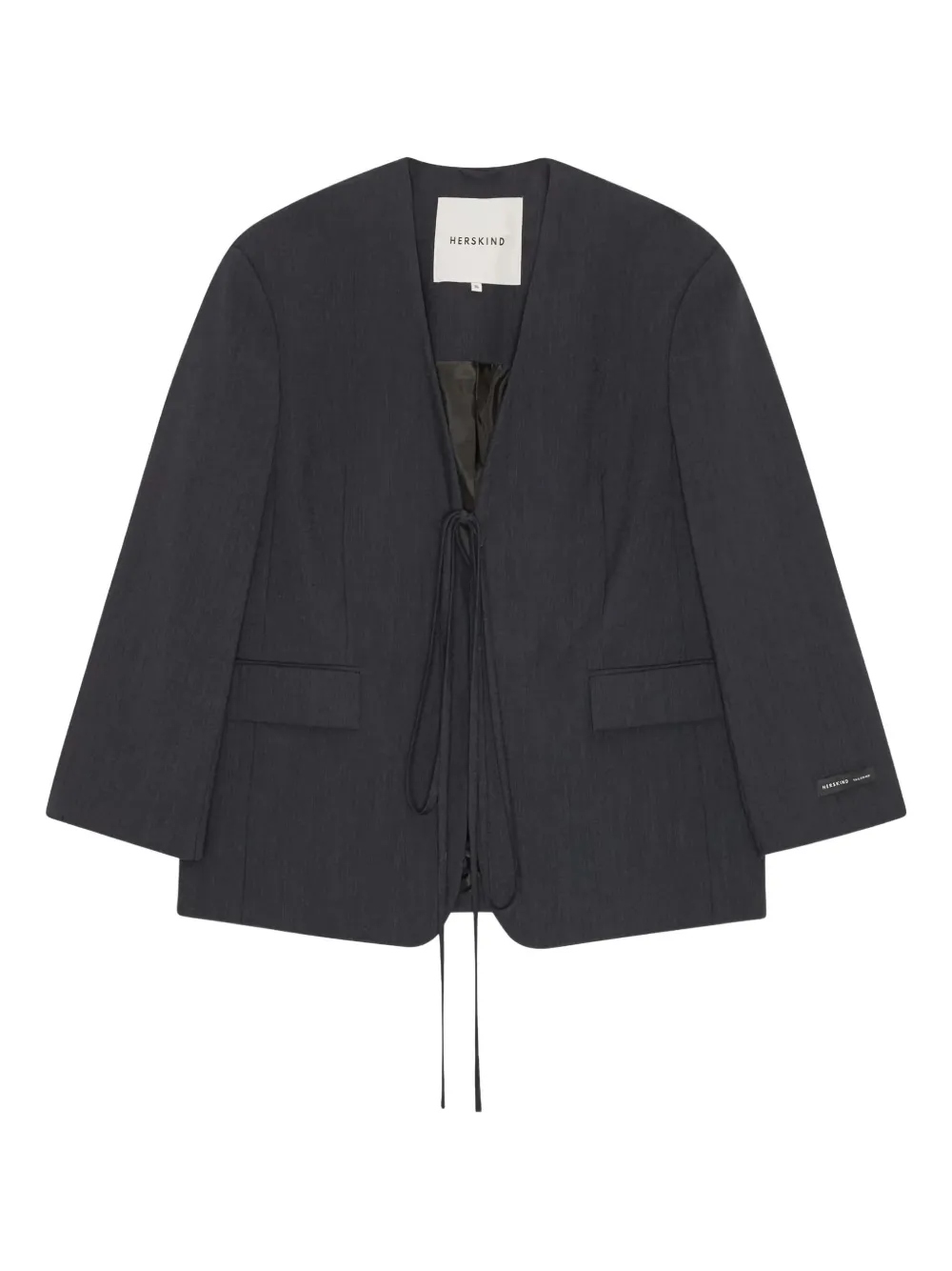 HERSKIND Indiana blazer med bundet front | sort | Image 1