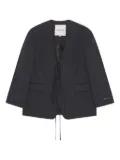 HERSKIND Indiana tie-front blazer - Black