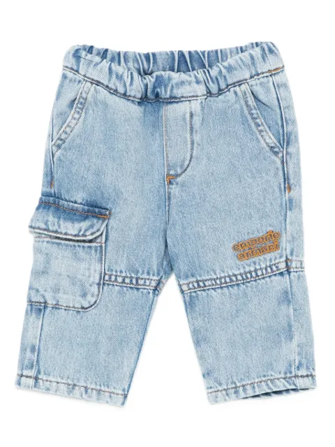 Emporio Armani Kids pantalon cargo à logo brodé